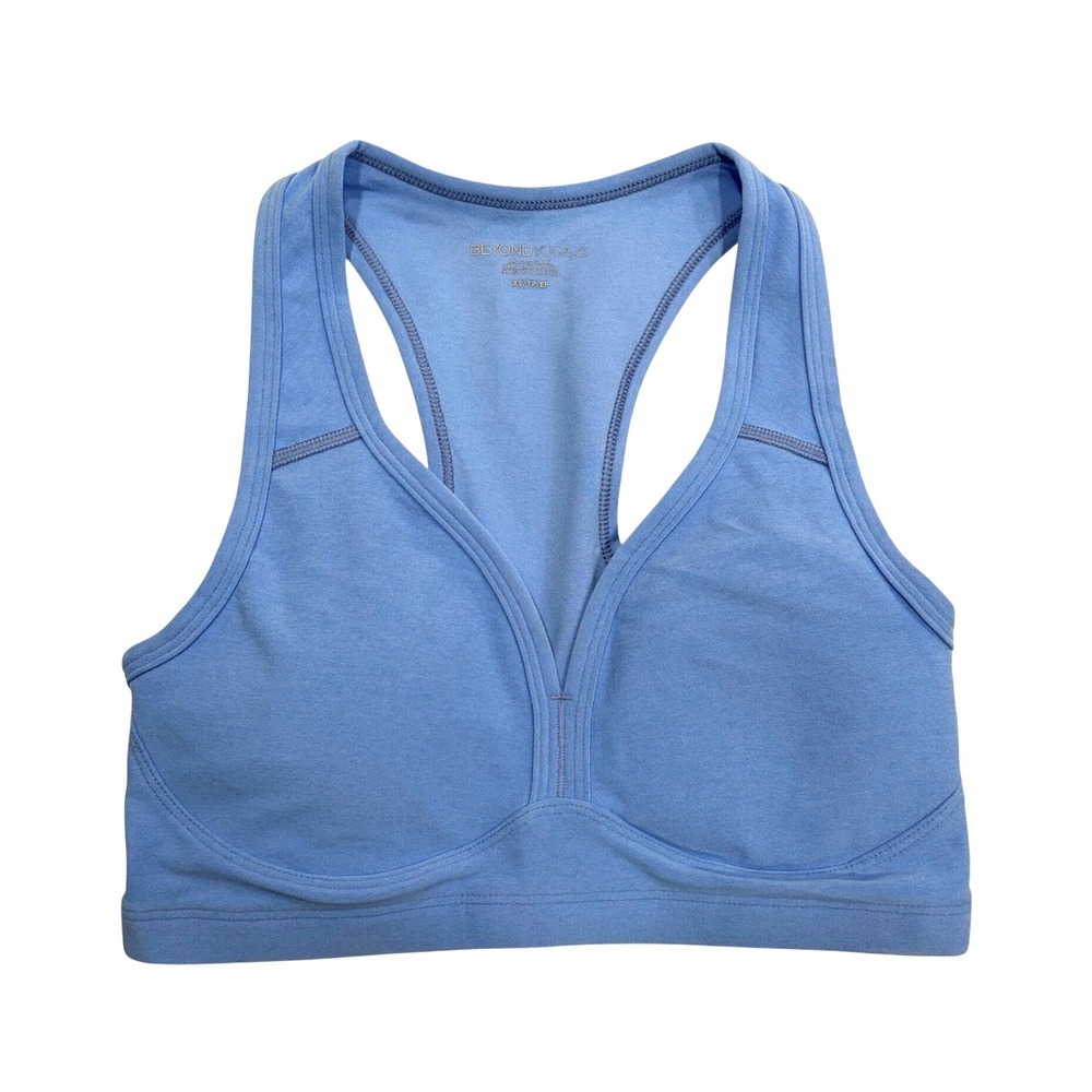 Beyond Yoga Spacedye Lift Your Spirits Bra Light Blue Racerback XS Athletic